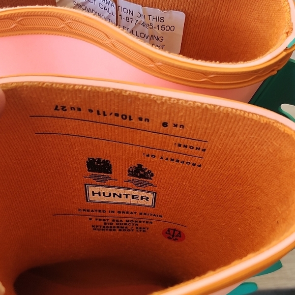 Hunter Kids Vibrant Pink and Orange Creature Boots - Picture 3 of 8